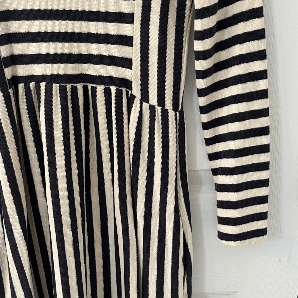 Orange Creek Dress with Black and Cream Stripes - Picture 3 of 5